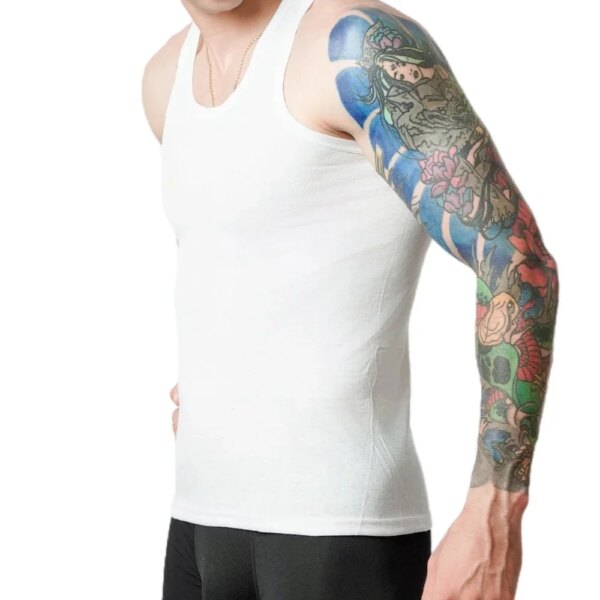 Maillot de Bain en Pur Coton Quatre Saisons pour Homme, Vêtement de dehors, Fitness, Décontracté, Age Moyen – Image 3