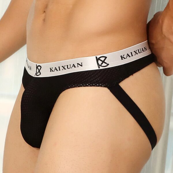 Sous-vêtements sexy en maille pour hommes, string jockstrap et string G, culotte Sissy, poudres de pénis, lingerie t-back, zones bre, caleçon élastique – Image 6
