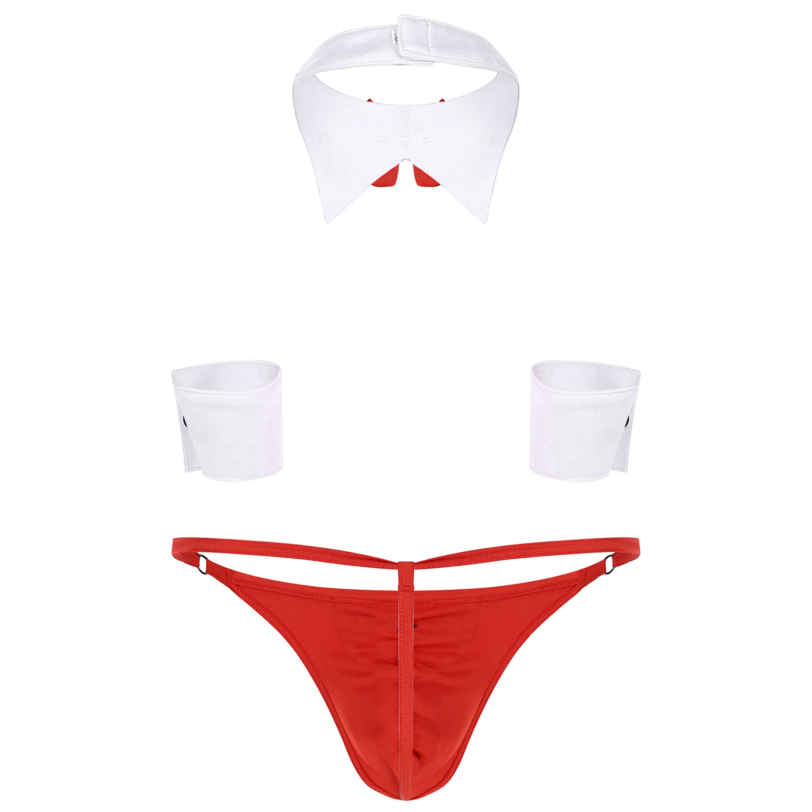 WaClaTuxedo-Ensemble de Lingerie Sexy pour Homme, Costume de Cosplay de Demoiselle d'Honneur, String, Boxer, Slip, Sous-Vêtements avec Nministériels d Papillon, Poignets, Wlwear