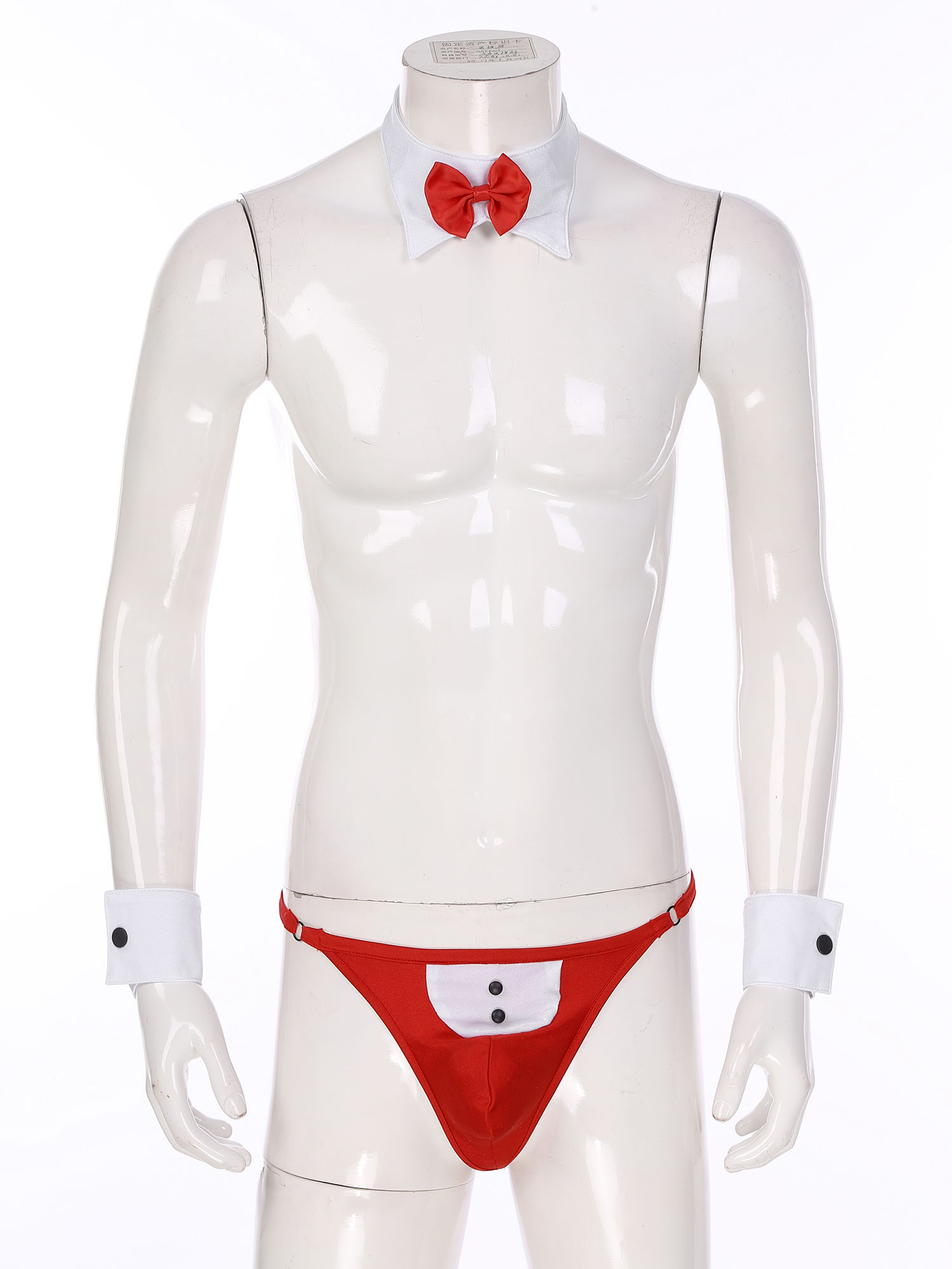 WaClaTuxedo-Ensemble de Lingerie Sexy pour Homme, Costume de Cosplay de Demoiselle d'Honneur, String, Boxer, Slip, Sous-Vêtements avec Nministériels d Papillon, Poignets, Wlwear