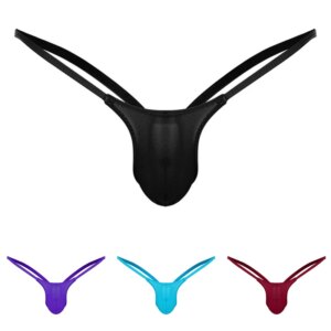String Sexy pour Homme, Solide, Taille Basse, Sous-Vêtement Doux
