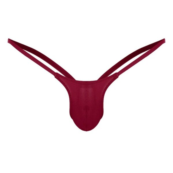 String Sexy pour Homme, Solide, Taille Basse, Sous-Vêtement Doux – Image 5