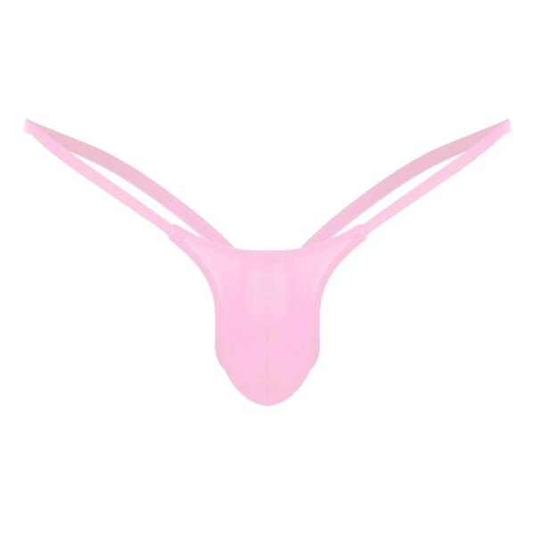 String Sexy pour Homme, Solide, Taille Basse, Sous-Vêtement Doux – Image 6