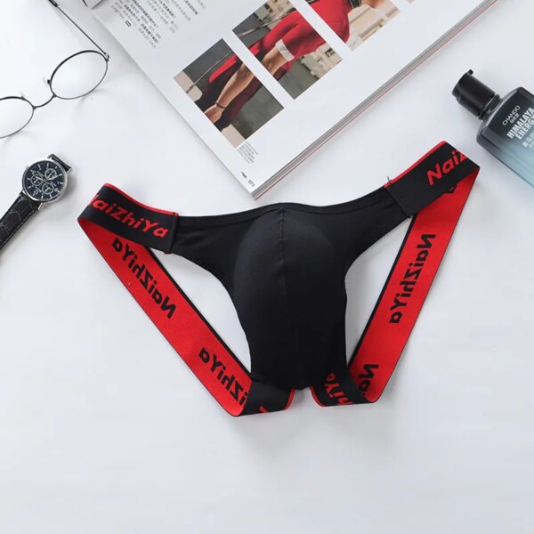 Strings sexy respirants pour hommes, taille basse, sous-vêtements convexes en U, sous-vêtements en string pour hommes, slips de bikini à dos en T, nouveau