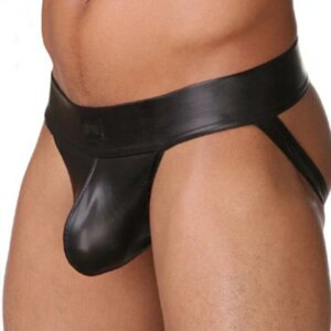 Sous-vêtements en similicuir PU pour hommes, Jockstrap Gay 7.0, culottes, lingerie sexy, tongs masculines chaudes, string G