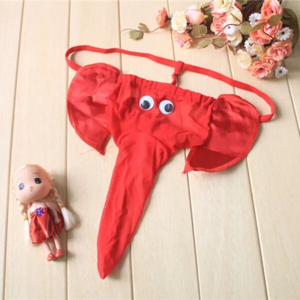 String éléphant sexy pour hommes, sous-vêtements de dessin animé, tronc T, culotte, mode G String – Image 2