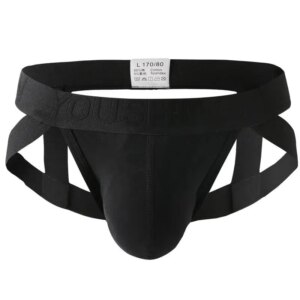 Jockstrap-Sous-vêtements sexy pour hommes, slips en coton, fesses de rosée, culotte de bondage, bout ouvert, lingerie masculine, string