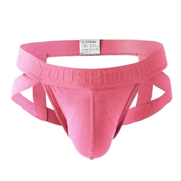 Jockstrap-Sous-vêtements sexy pour hommes, slips en coton, fesses de rosée, culotte de bondage, bout ouvert, lingerie masculine, string – Image 5