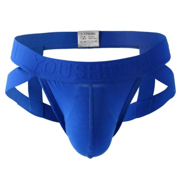 Jockstrap-Sous-vêtements sexy pour hommes, slips en coton, fesses de rosée, culotte de bondage, bout ouvert, lingerie masculine, string – Image 2