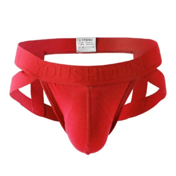 Jockstrap-Sous-vêtements sexy pour hommes, slips en coton, fesses de rosée, culotte de bondage, bout ouvert, lingerie masculine, string – Image 6