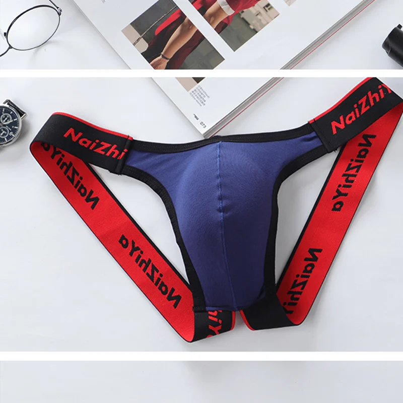 Strings respirants sexy pour hommes, slips taille basse, sous-vêtements convexes en U, sous-vêtements en string, bikini en T