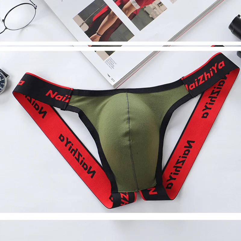 Strings respirants sexy pour hommes, slips taille basse, sous-vêtements convexes en U, sous-vêtements en string, bikini en T