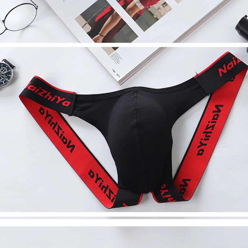 Strings respirants sexy pour hommes, slips taille basse, sous-vêtements convexes en U, sous-vêtements en string, bikini en T