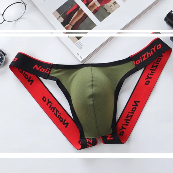 Strings respirants sexy pour hommes, slips taille basse, sous-vêtements convexes en U, sous-vêtements en string, bikini en T – Image 4
