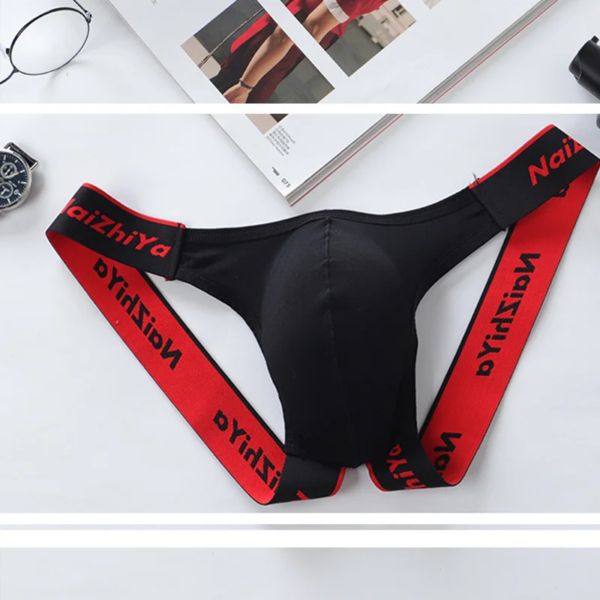 Strings respirants sexy pour hommes, slips taille basse, sous-vêtements convexes en U, sous-vêtements en string, bikini en T – Image 5