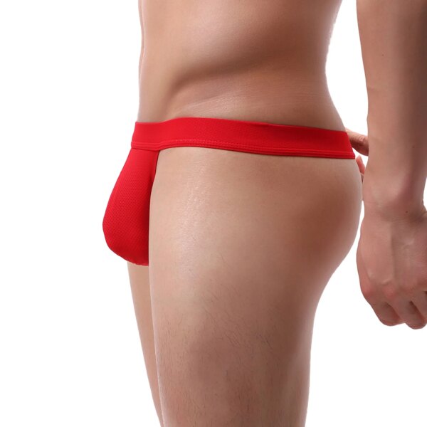 CLEVER-MENMODE Sexy hommes sous-vêtements hommes string culotte maille Bikini G String Tanga zones bre t-back pénis poudres Lingerie – Image 4