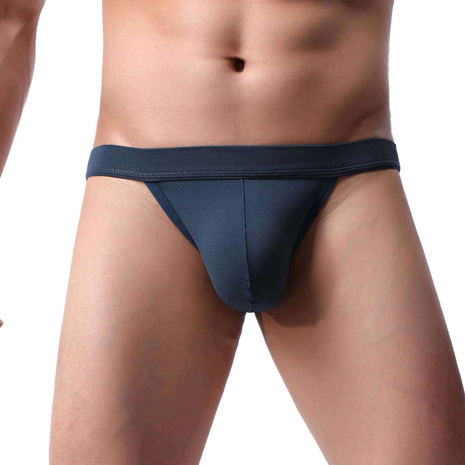 CLEVER-MENMODE Sexy hommes sous-vêtements hommes string culotte maille Bikini G String Tanga zones bre t-back pénis poudres Lingerie