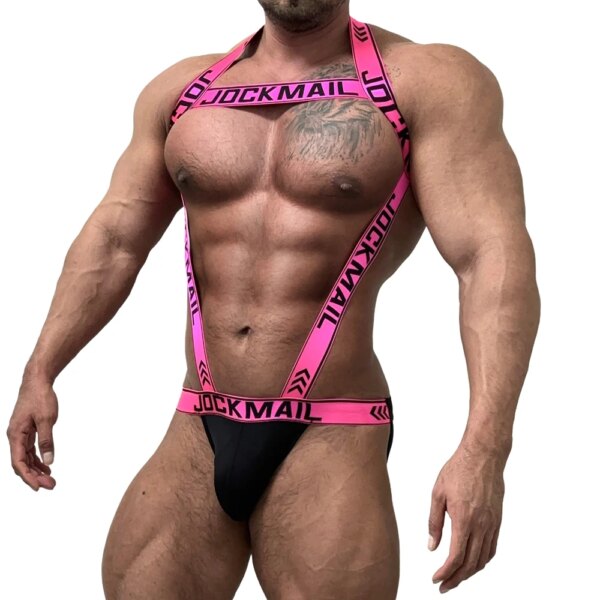 Jockstrap-Sous-vêtements pour hommes, costume de batterie, jarretelles, combinaisons sexy, lingerie pour hommes, SFP, évider, bondage, trou élastique 7.0, costume