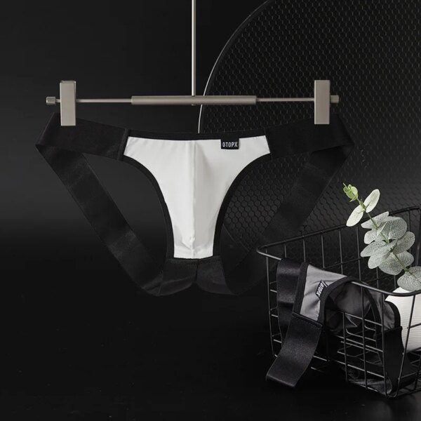 Sous-vêtements Jockstrap à Dos Ouvert pour Homme, Culotte Sexy, String G, Poudres de Pénis, Slip Améliorant, T-Back, Lingerie – Image 3