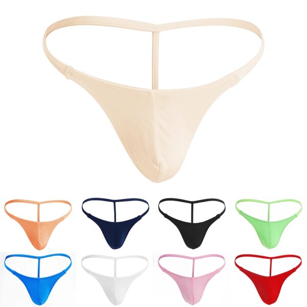 String sexy ultra-fin pour homme, lingerie intime, à la mode, poudres transparentes, taille basse, renflement, respirant, commandé – Image 6