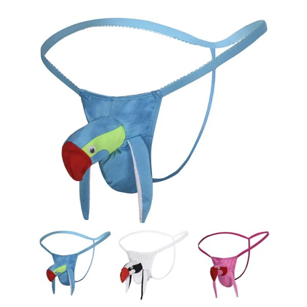 Strings sexy pour hommes, lingerie cosplay 3D, culotte élastique tête d'éléphant antarctique, sous-vêtements fins – Image 6