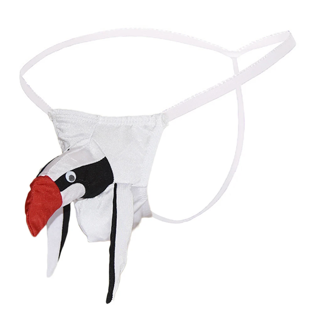 Strings sexy pour hommes, lingerie cosplay 3D, culotte élastique tête d'éléphant antarctique, sous-vêtements fins