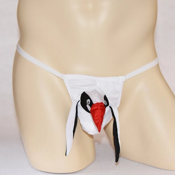 Strings sexy pour hommes, lingerie cosplay 3D, culotte élastique tête d'éléphant antarctique, sous-vêtements fins – Image 3