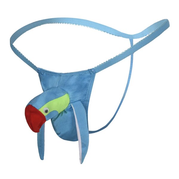 Strings sexy pour hommes, lingerie cosplay 3D, culotte élastique tête d'éléphant antarctique, sous-vêtements fins