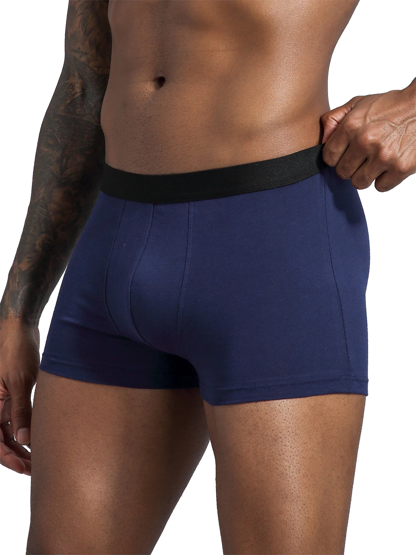 Boxer et caleçons en coton pour hommes, sous-vêtements masculins, ensemble de luxe, boîte à shorts, kit de slip, marque, 2024, 6 pièces par paquet