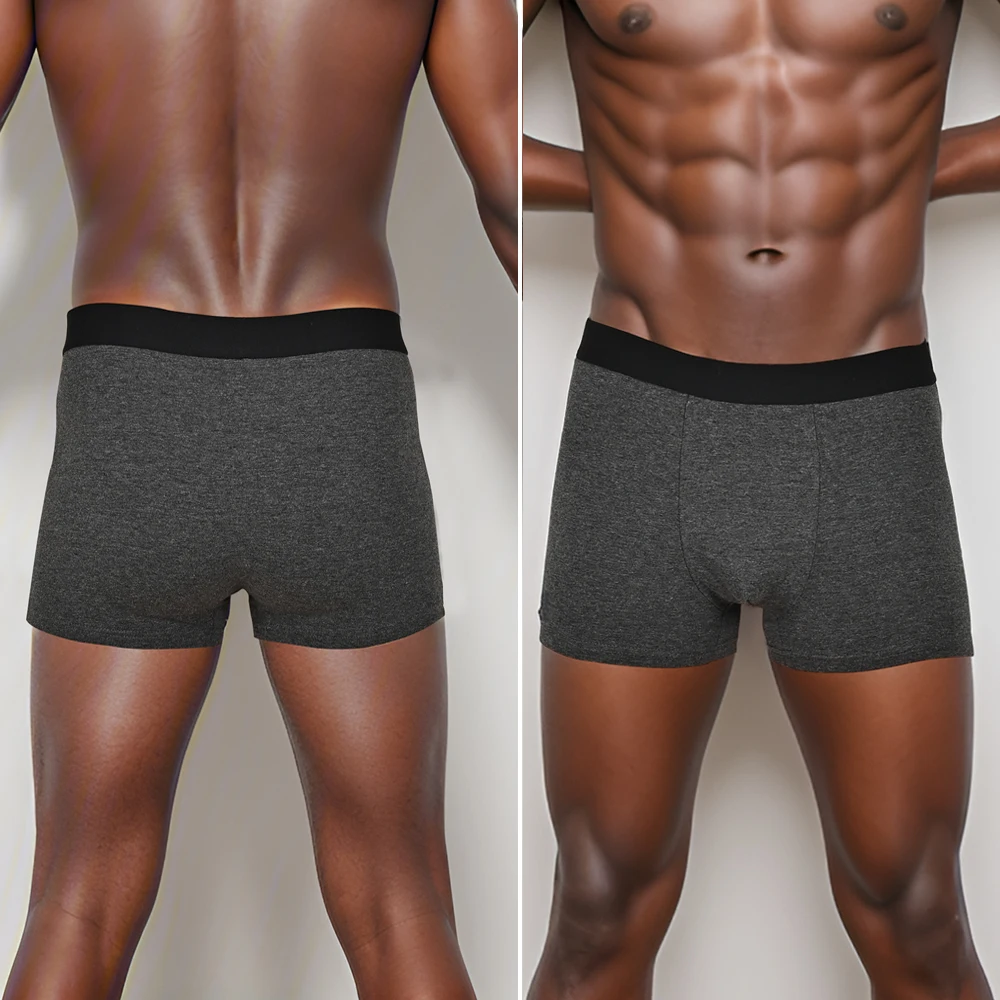 Boxer et caleçons en coton pour hommes, sous-vêtements masculins, ensemble de luxe, boîte à shorts, kit de slip, marque, 2024, 6 pièces par paquet