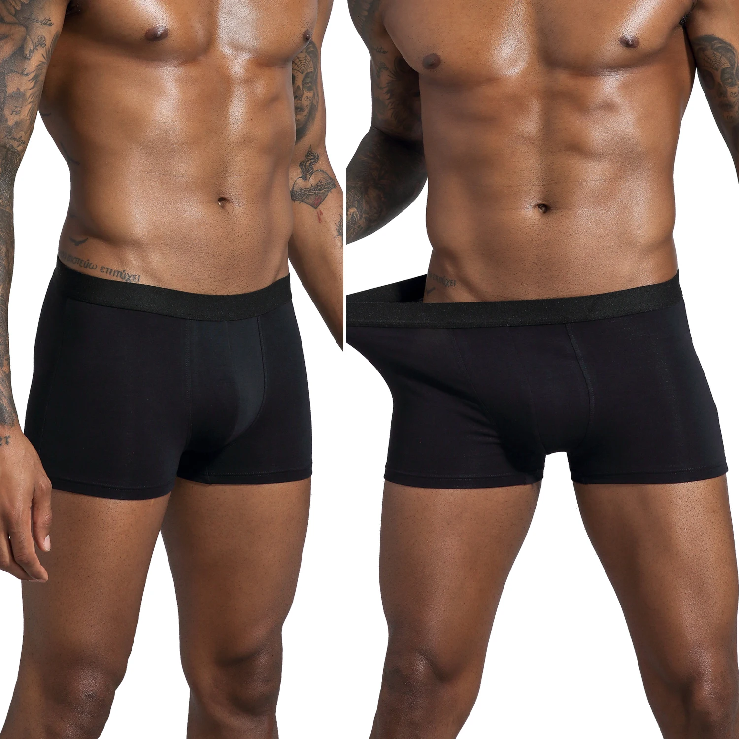 Boxer et caleçons en coton pour hommes, sous-vêtements masculins, ensemble de luxe, boîte à shorts, kit de slip, marque, 2024, 6 pièces par paquet