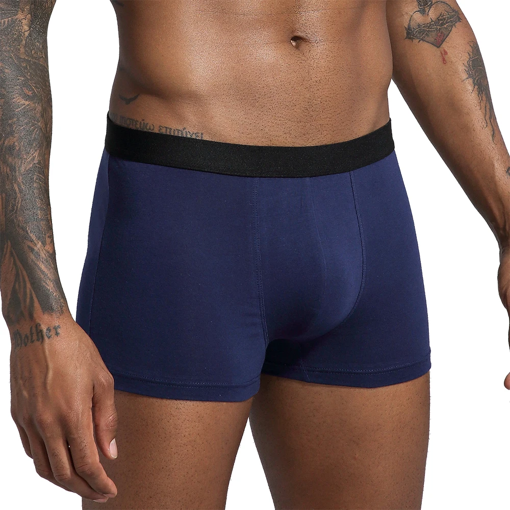 Boxer et caleçons en coton pour hommes, sous-vêtements masculins, ensemble de luxe, boîte à shorts, kit de slip, marque, 2024, 6 pièces par paquet