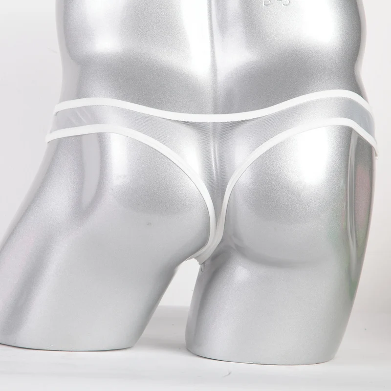 String transparent pour homme, sous-vêtement sexy, culotte respirante, bikini