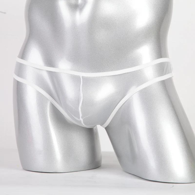 String transparent pour homme, sous-vêtement sexy, culotte respirante, bikini