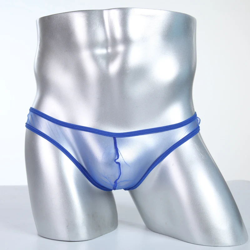 String transparent pour homme, sous-vêtement sexy, culotte respirante, bikini