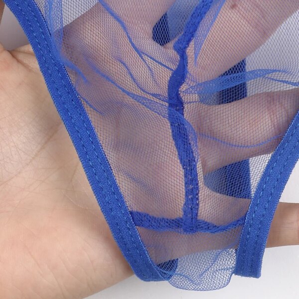 String transparent pour homme, sous-vêtement sexy, culotte respirante, bikini – Image 5