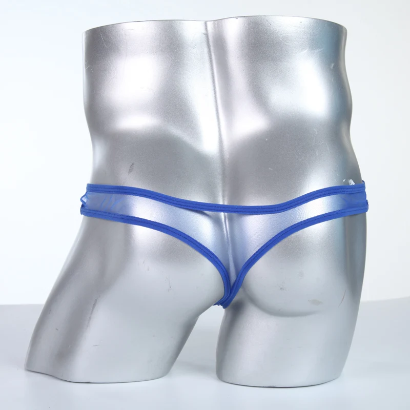 String transparent pour homme, sous-vêtement sexy, culotte respirante, bikini