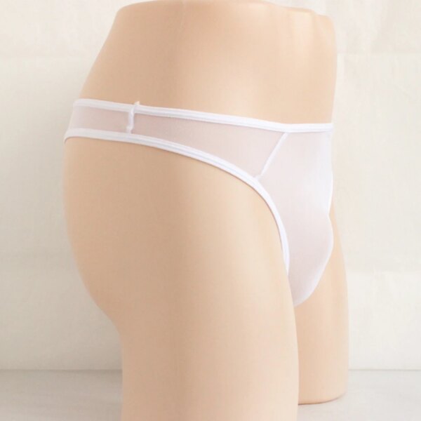 String sexy transparent pour homme, sous-vêtement respirant en maille fine – Image 3