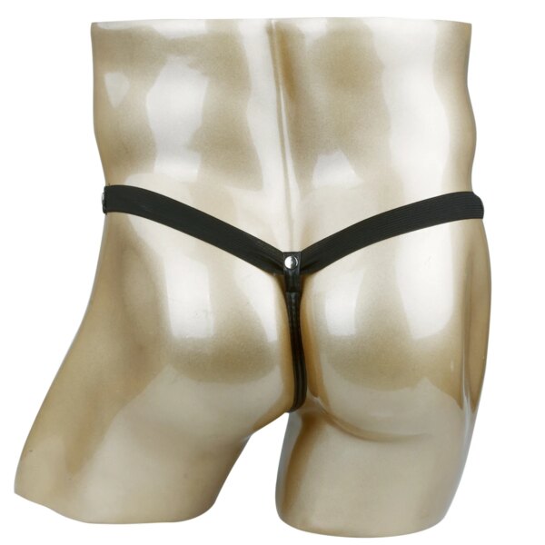 String sexy en faux cuir pour homme, sous-vêtement gay – Image 3