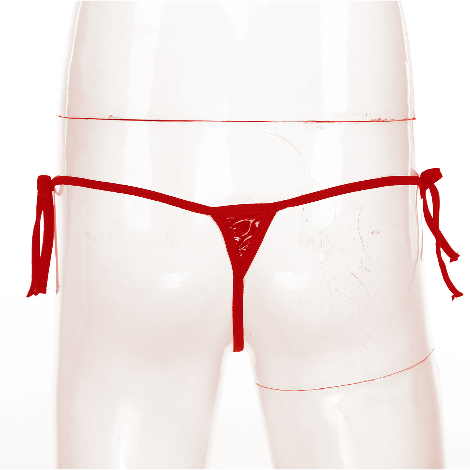 String sexy en faux cuir pour homme, sous-vêtement gay