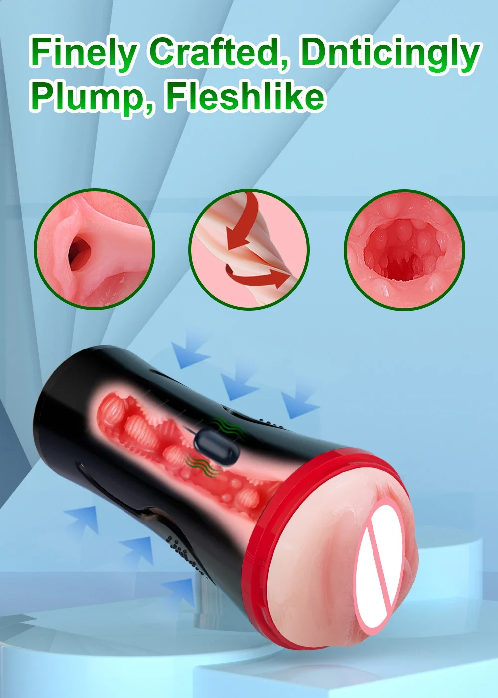 Vibromasseur de masturbation vaginale pour hommes, masturbateur masculin, jouets sexy, aspirateur de chatte de poche, exercice d'endurance, tasse de masturbation adulte