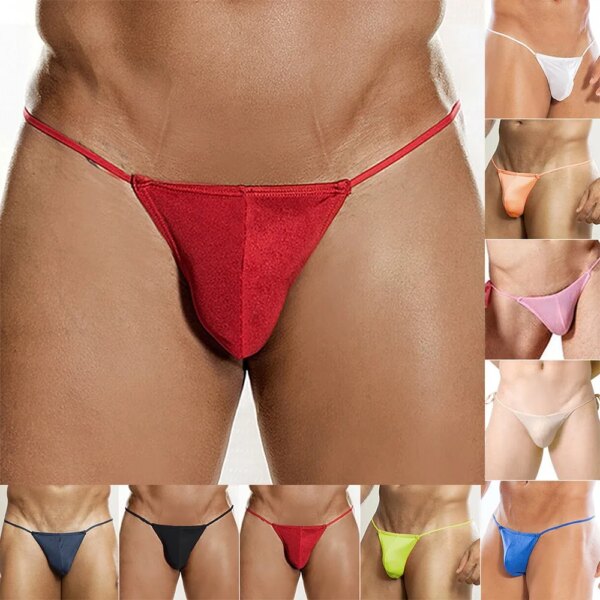 String sexy en poudre bombée pour hommes, string, string, string, document solide, taille basse, gay, jockstrap, lingerie, slips, culotte, 7.0 – Image 6