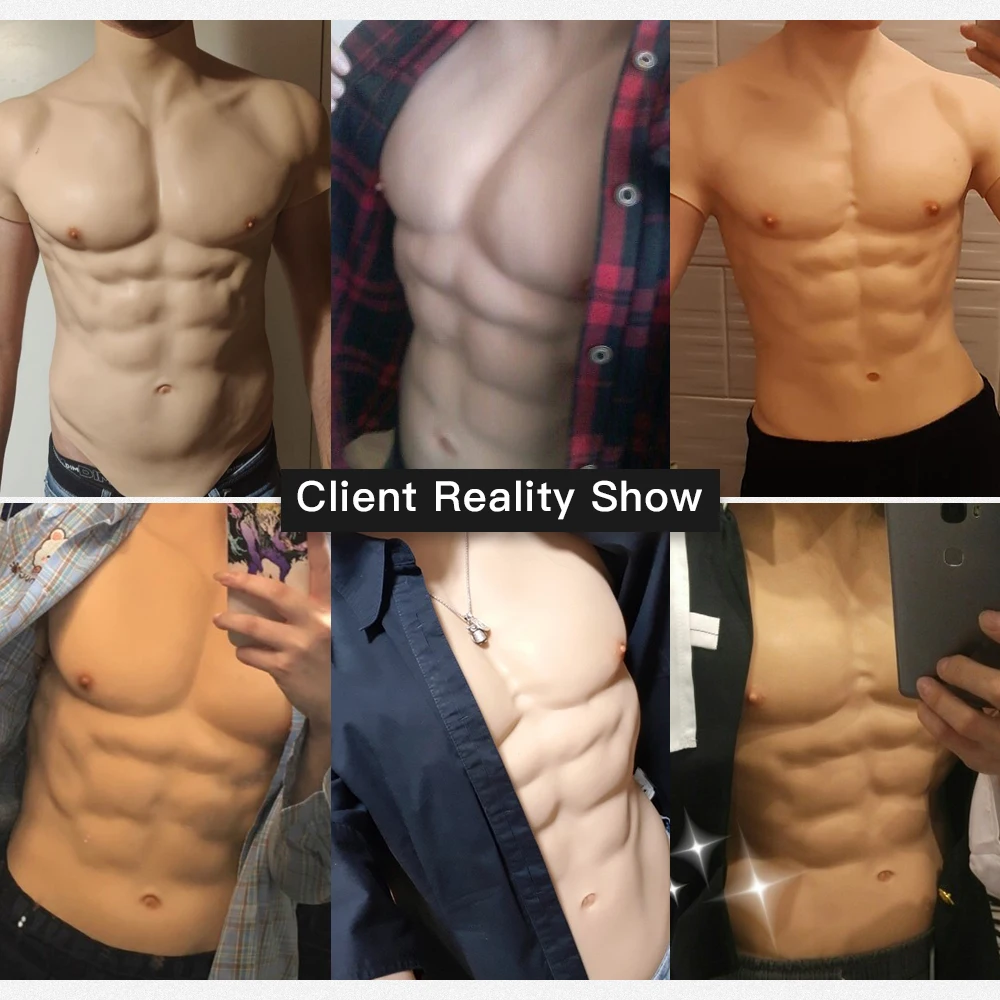 Cyomi-Combinaison de Faux Corps en Silicone Imbibé de Muscles Artificiels pour Homme, Simulation de Ventre Réaliste avec Bras pour Travesti