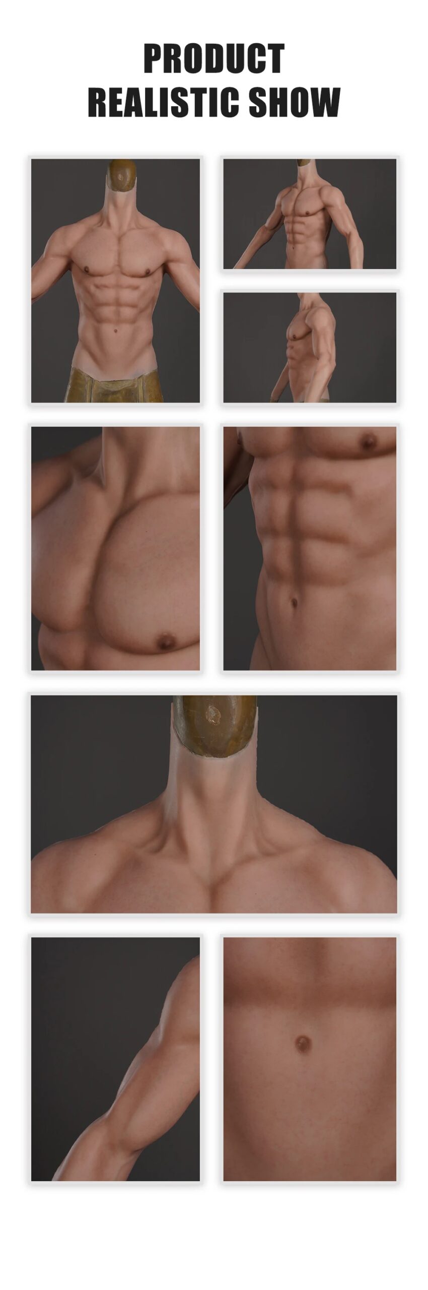 Cyomi-Combinaison de Faux Corps en Silicone Imbibé de Muscles Artificiels pour Homme, Simulation de Ventre Réaliste avec Bras pour Travesti