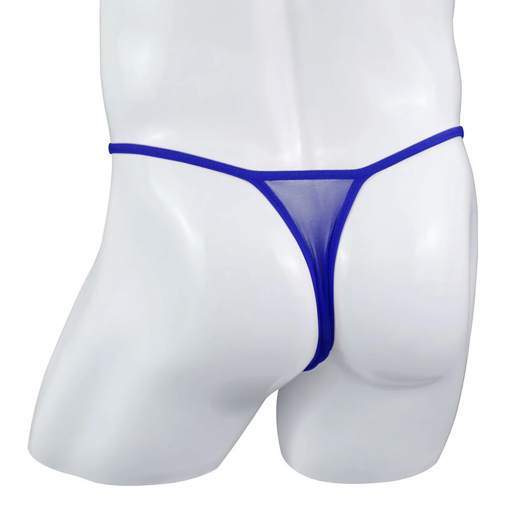 Sous-vêtements transparents en maille pour hommes, lingerie sexy, string en T, vêtements d'intérieur masculins