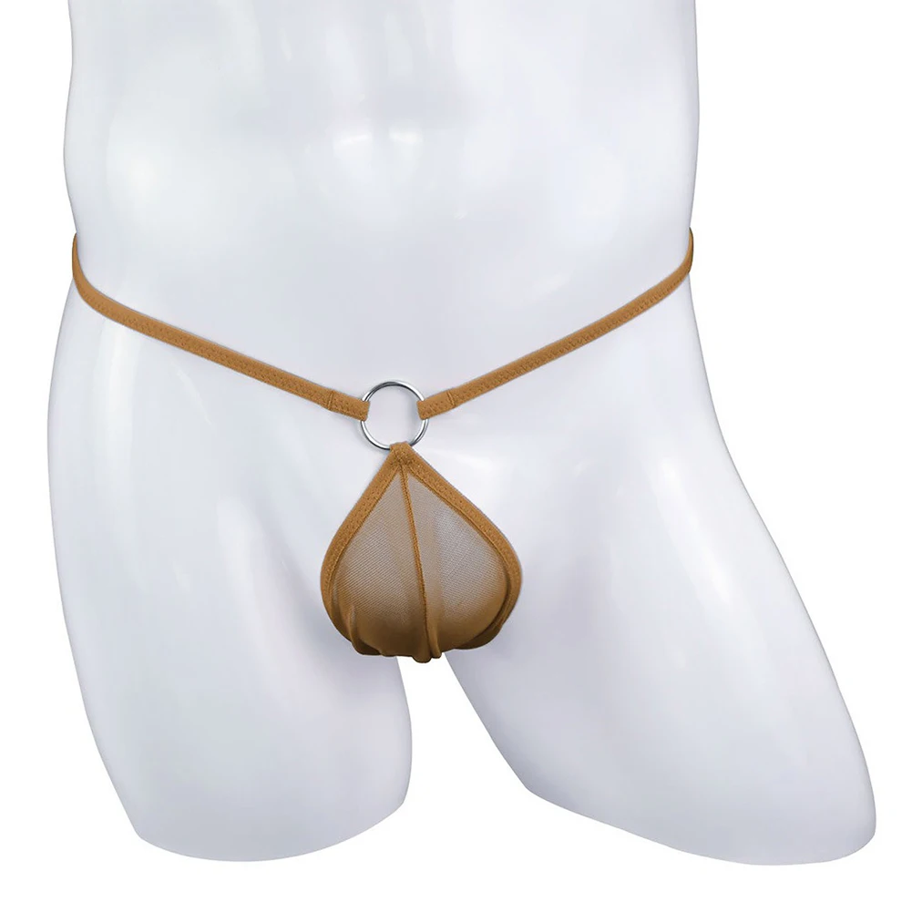 Sous-vêtements transparents en maille pour hommes, lingerie sexy, string en T, vêtements d'intérieur masculins