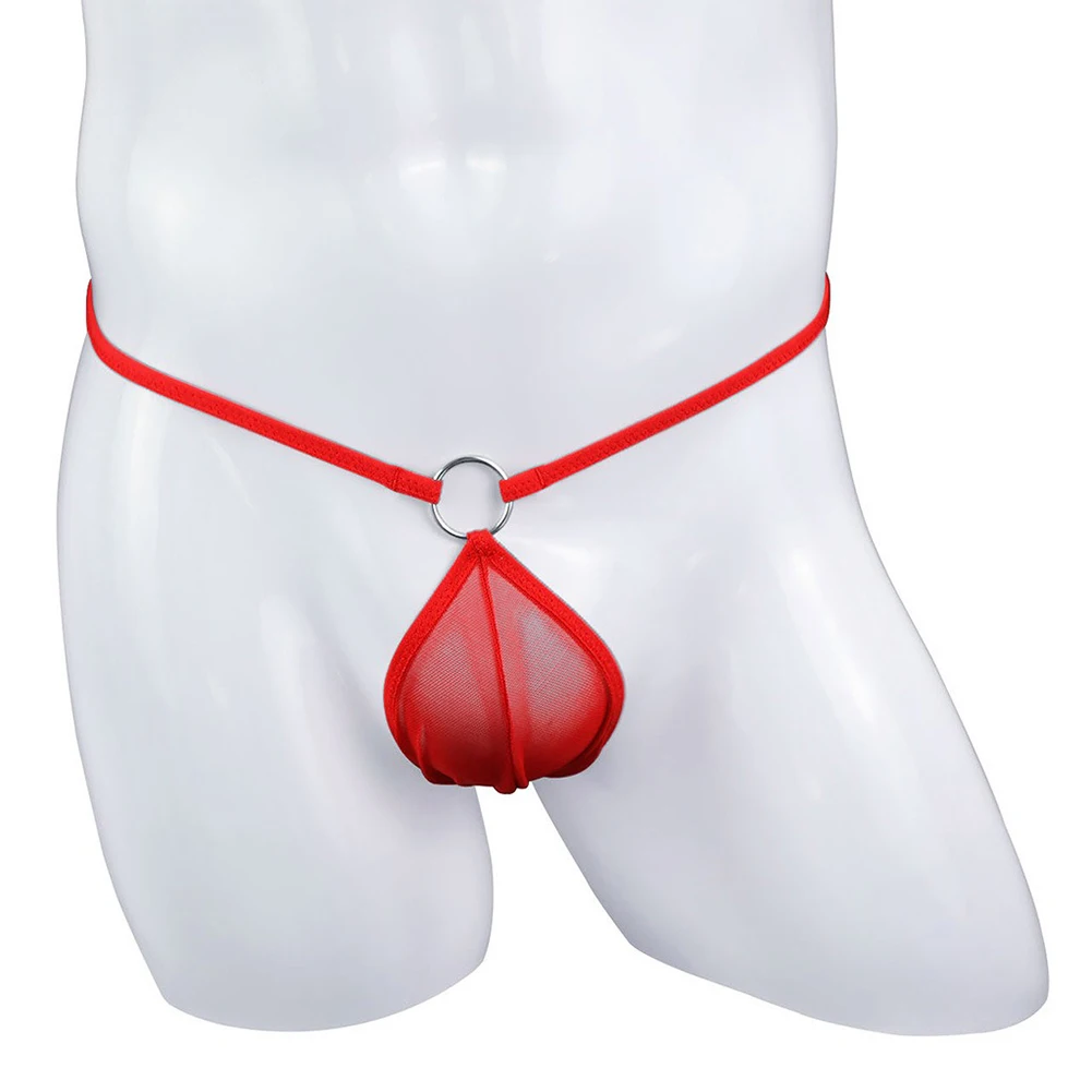 Sous-vêtements transparents en maille pour hommes, lingerie sexy, string en T, vêtements d'intérieur masculins