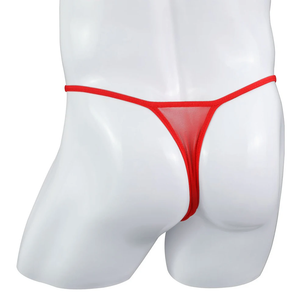 Sous-vêtements transparents en maille pour hommes, lingerie sexy, string en T, vêtements d'intérieur masculins