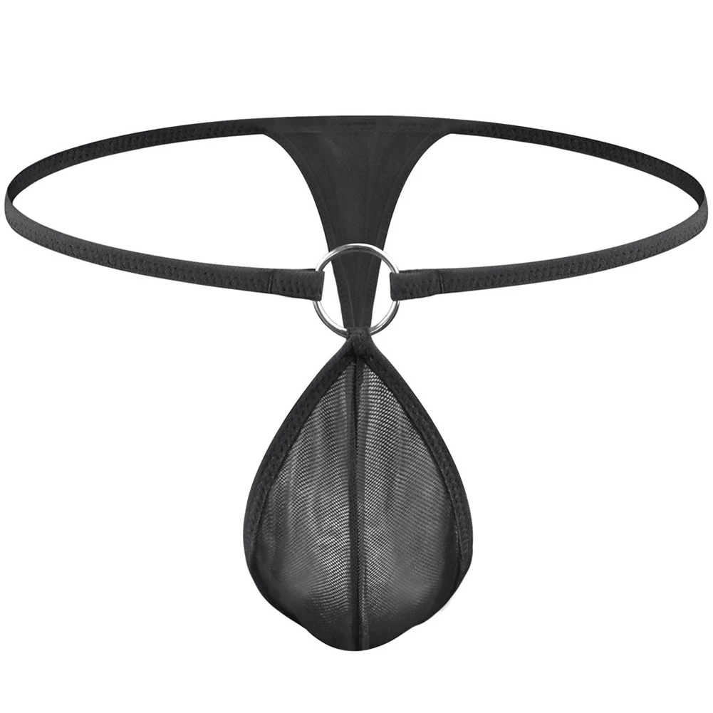Sous-vêtements transparents en maille pour hommes, lingerie sexy, string en T, vêtements d'intérieur masculins