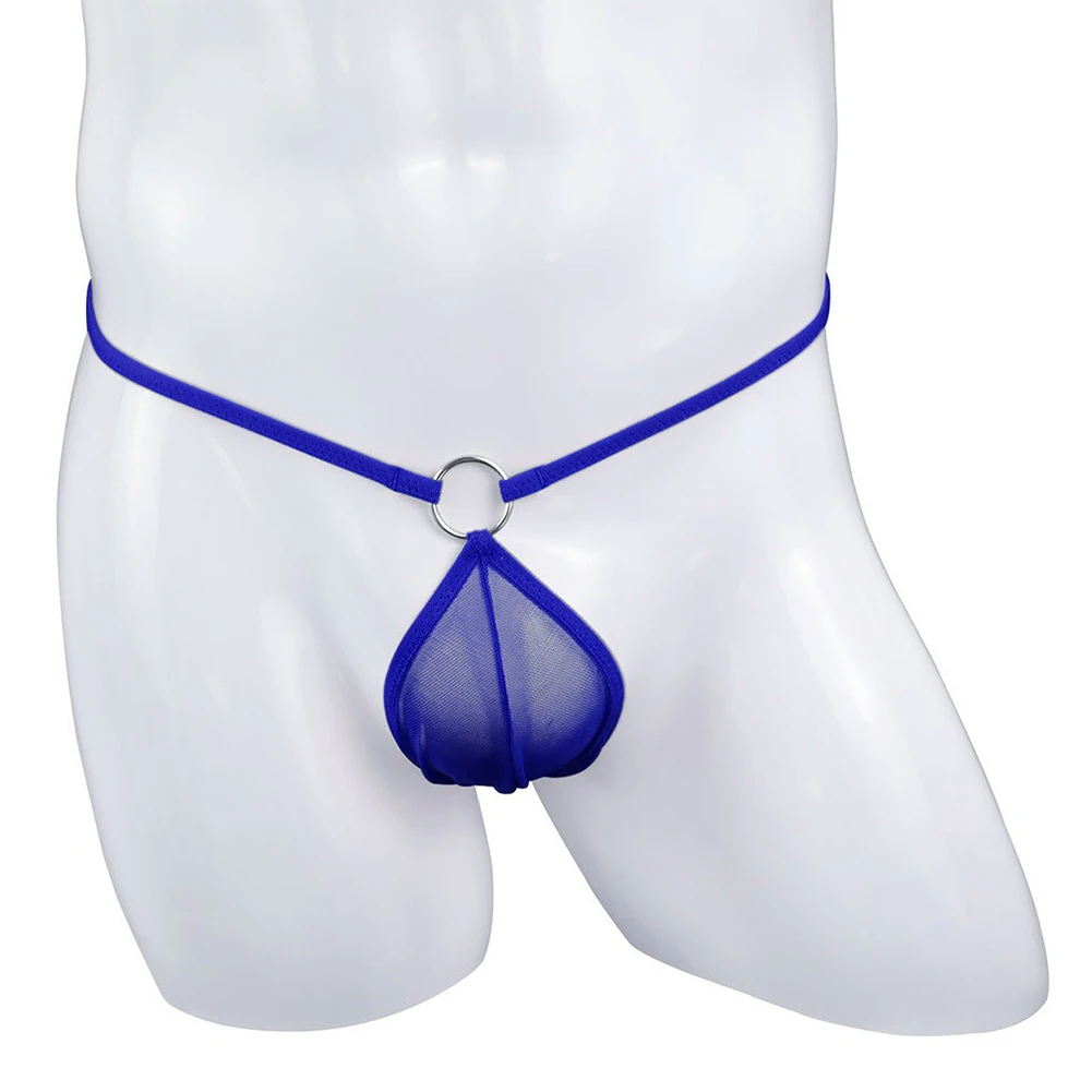 Sous-vêtements transparents en maille pour hommes, lingerie sexy, string en T, vêtements d'intérieur masculins